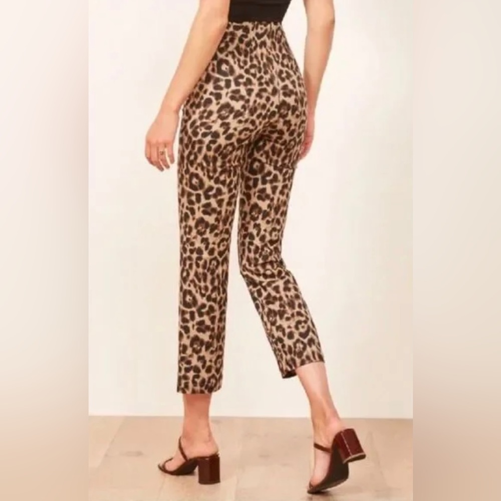 Reformation leopard print pants; no flaws